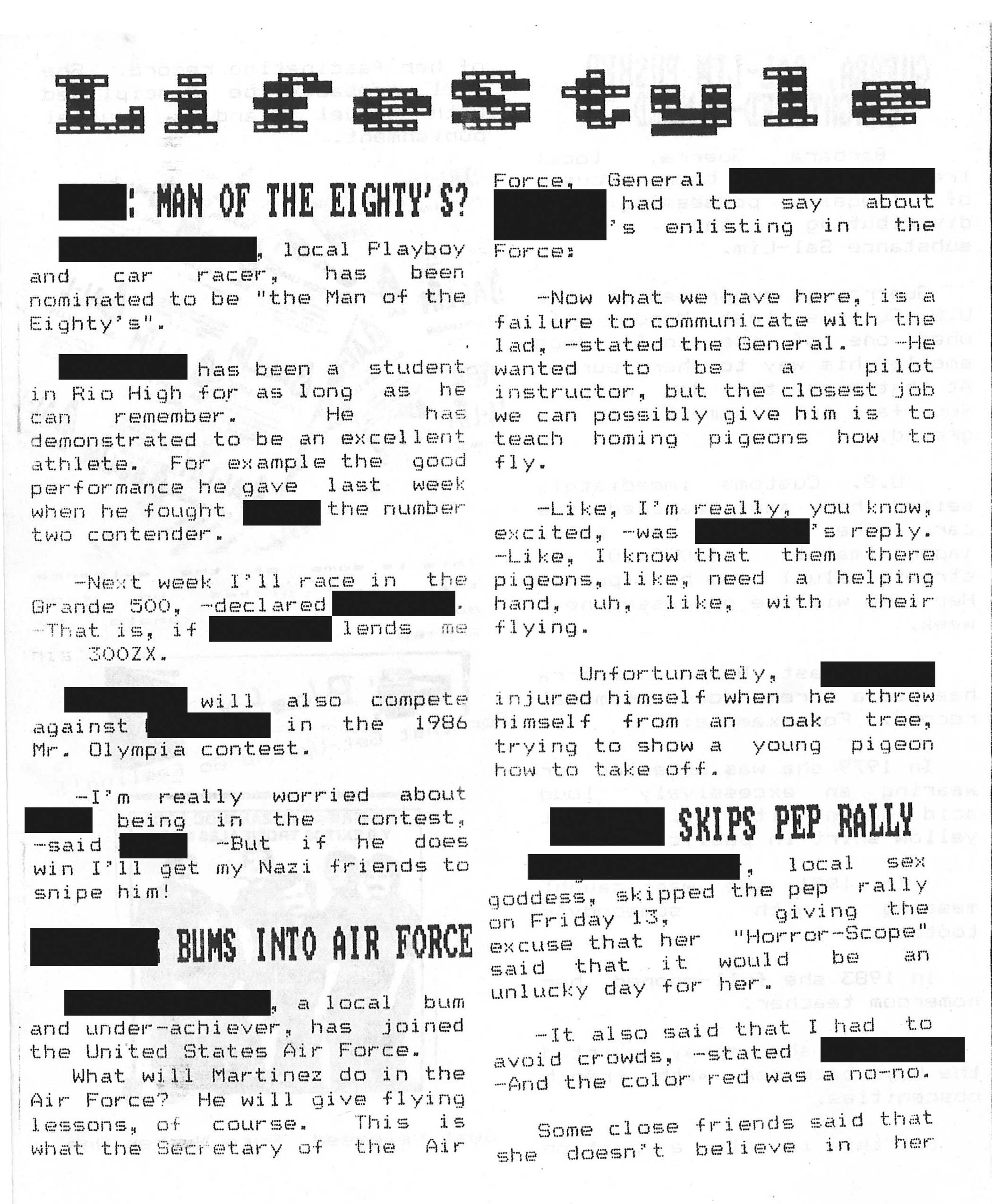 The Weekly Loudmouth Vol. 1 No. 2 page 4
