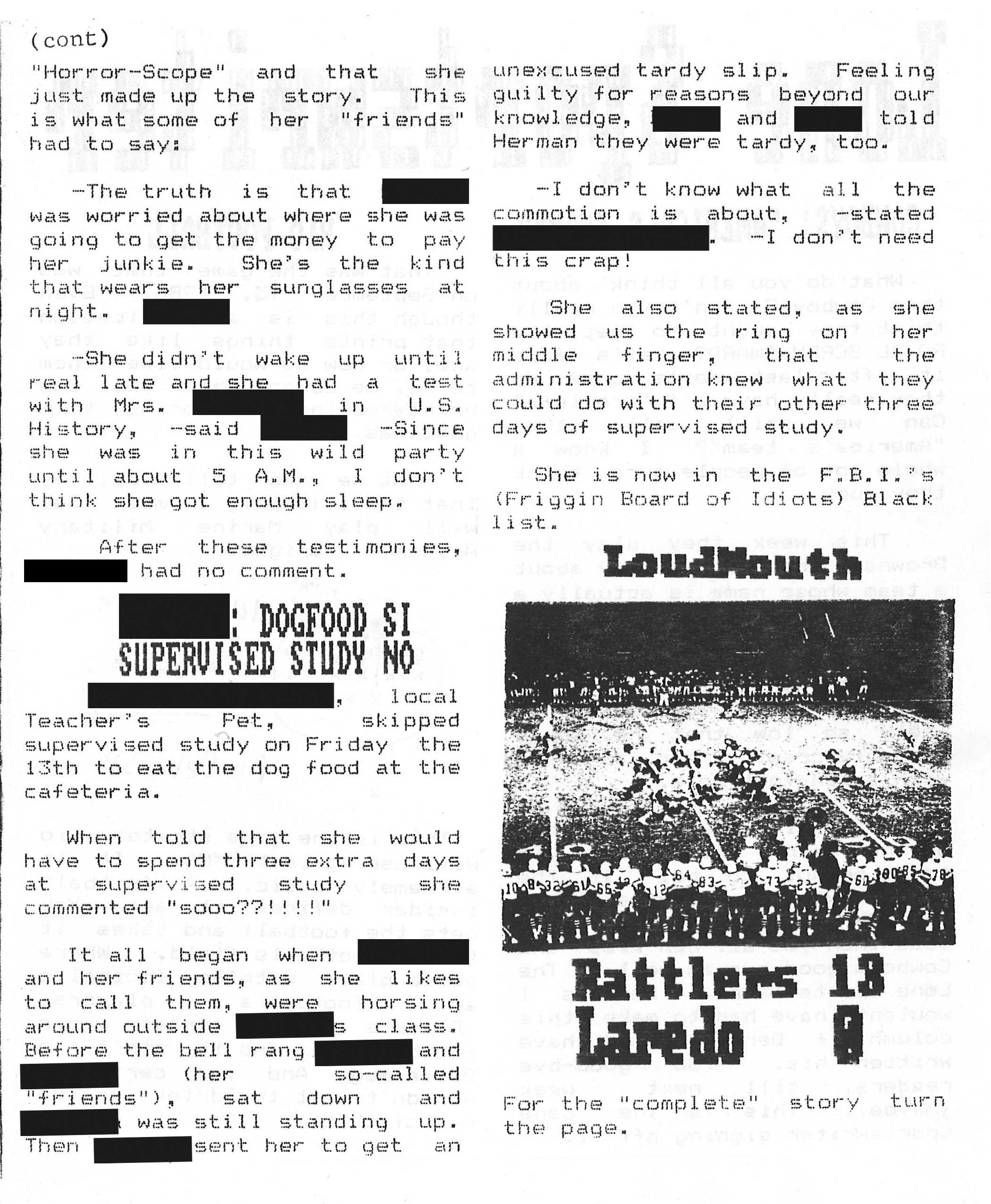 The Weekly Loudmouth Vol. 1 No. 2 page 5